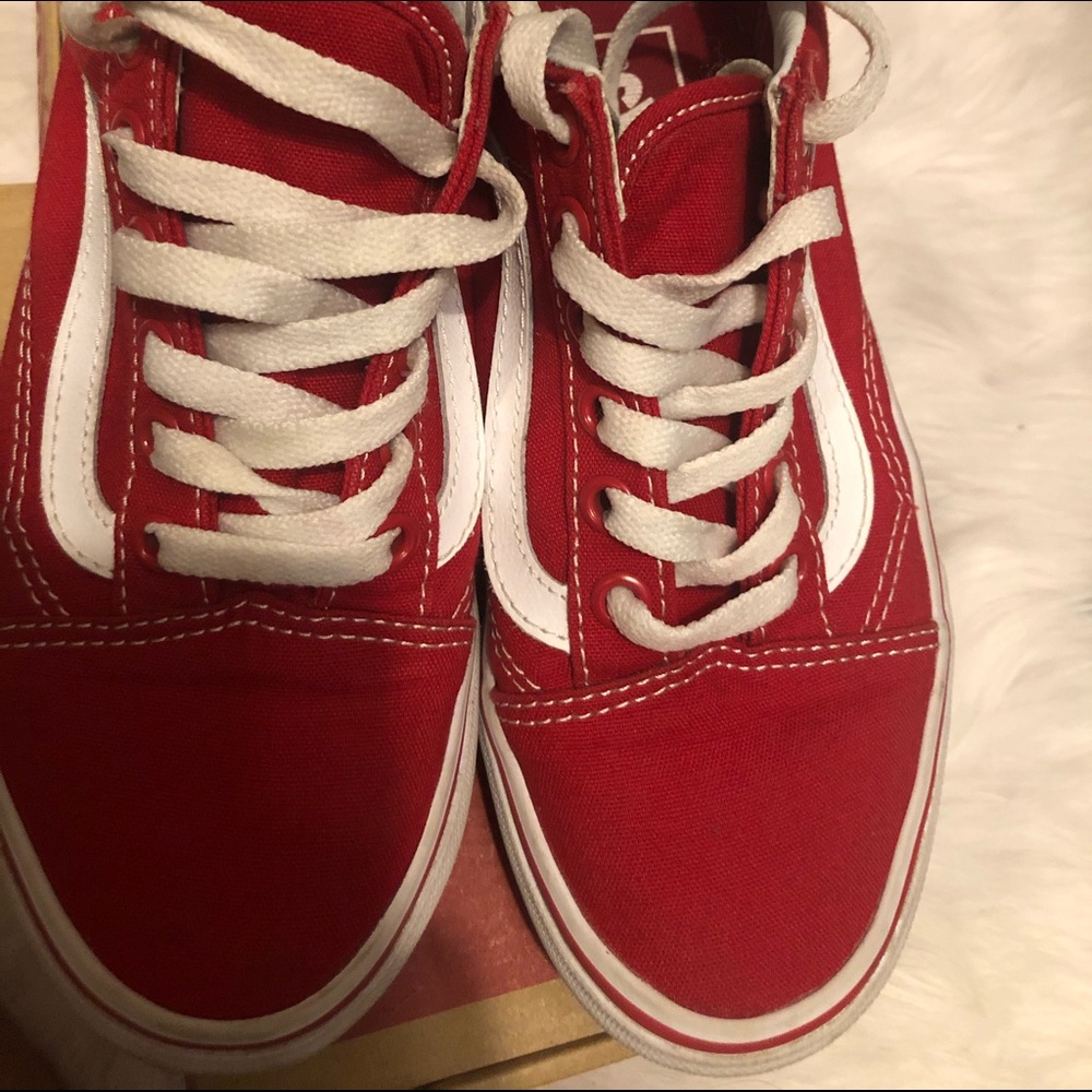 Old skool red vans